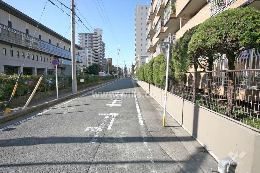 敷地南側前面道路（西側から）