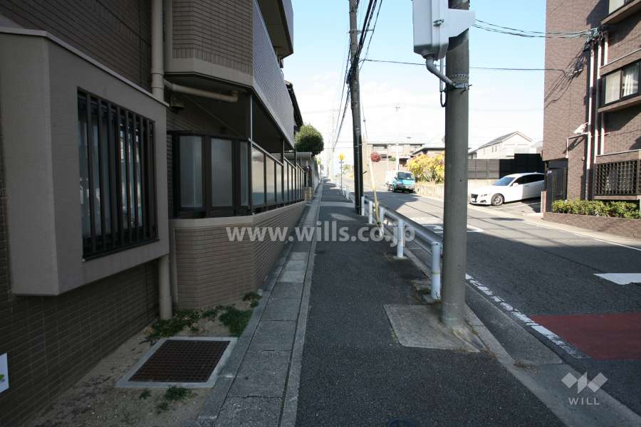 敷地東側の前面道路