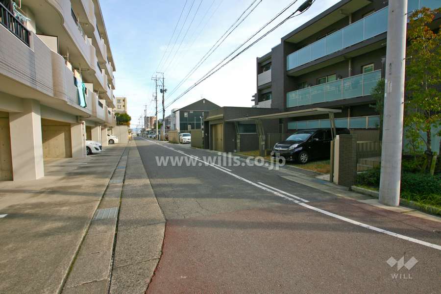 敷地北側の前面道路