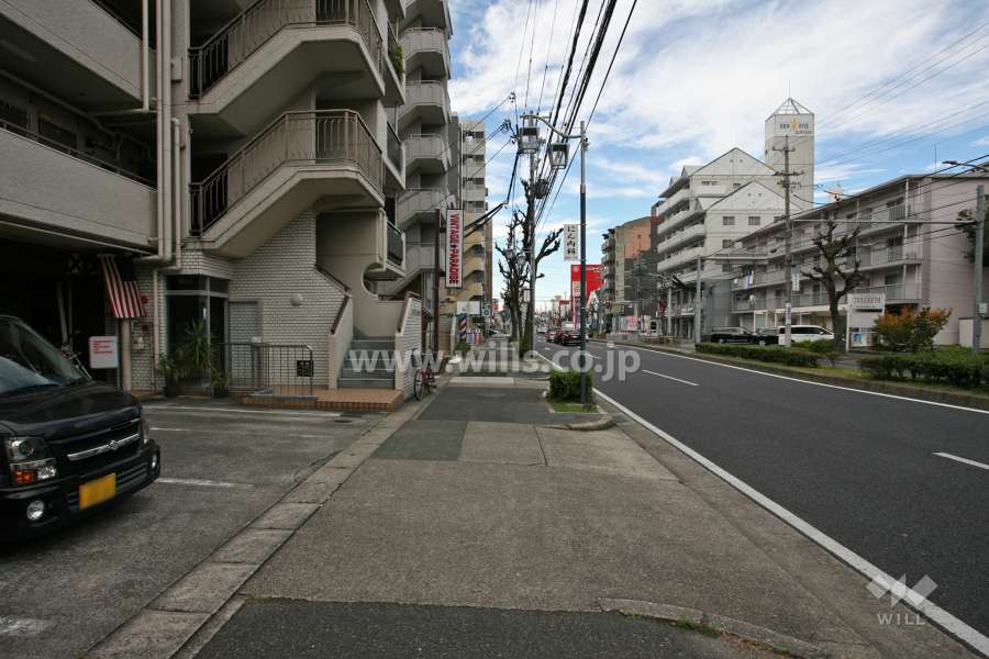 敷地北側の前面道路(県道56号)