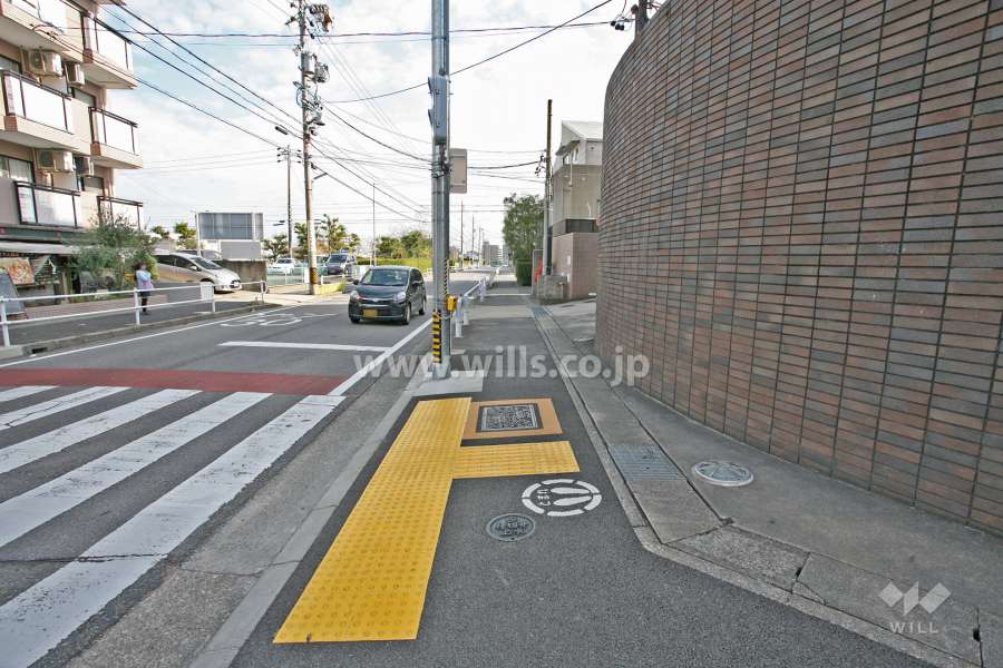 敷地北側の前面道路