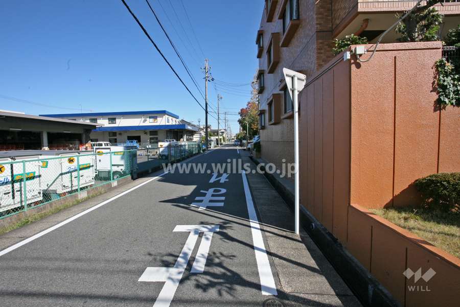 敷地北側の前面道路