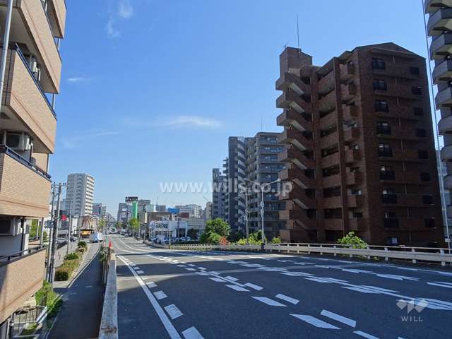 敷地北側の前面道路（西側から）