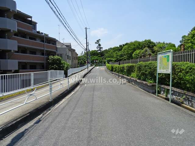 敷地北側の前面道路。