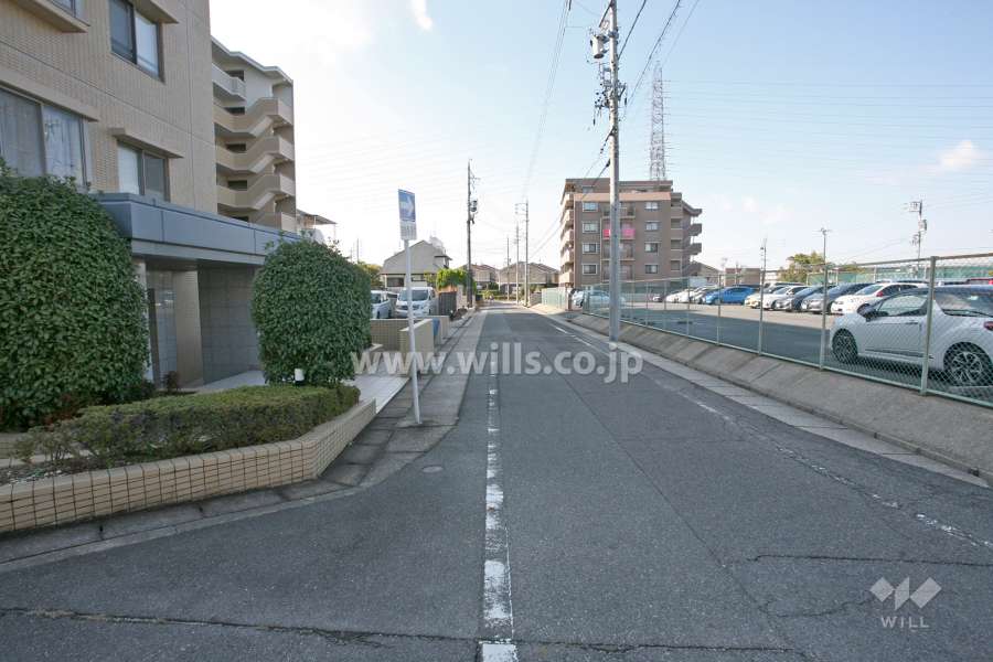 敷地北側の前面道路