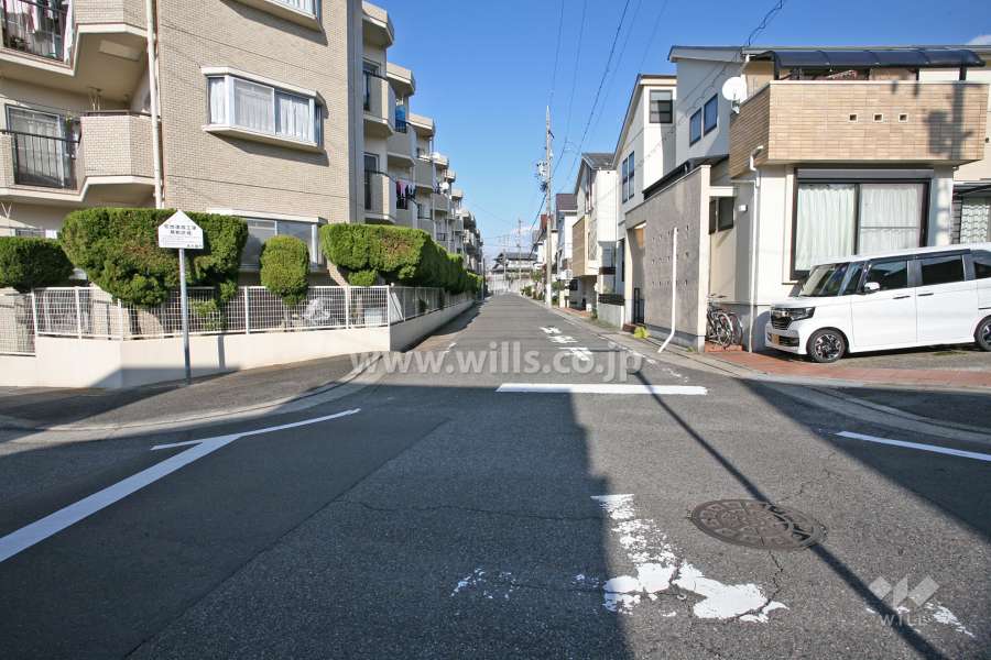 敷地東側の前面道路