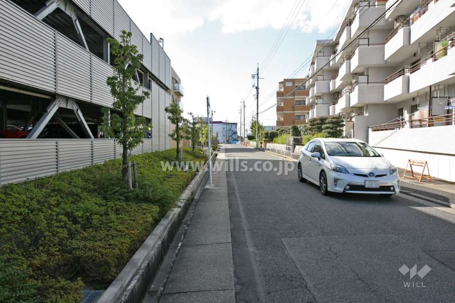敷地南側の前面道路(東側から)