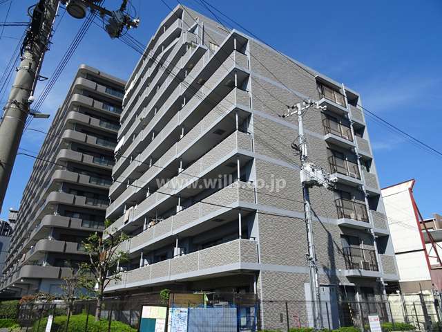 エスリード江坂の外観（南東側から）