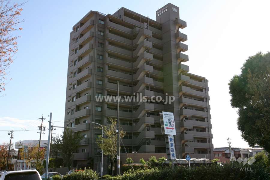 ライオンズマンション島田橋公園の外観（北側から）