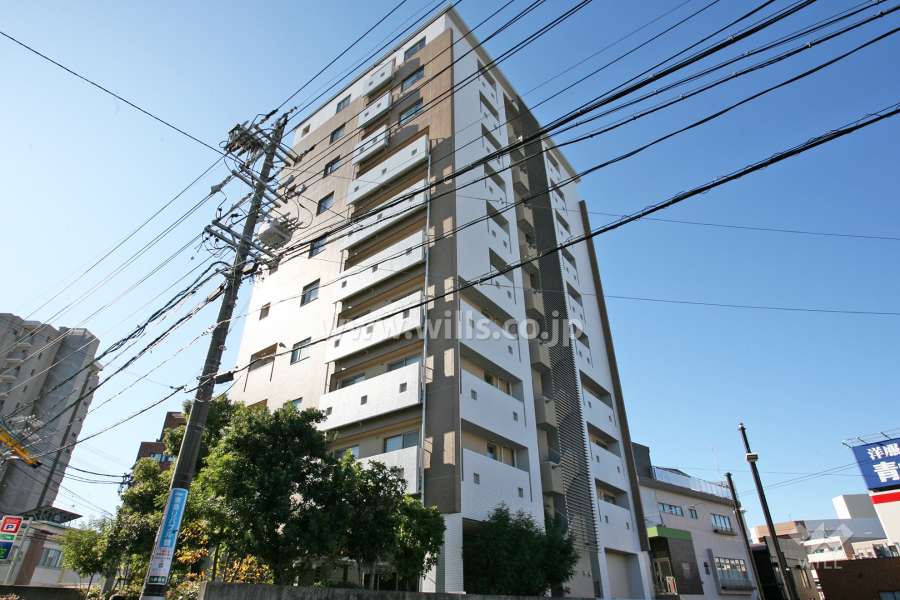 グランドメゾン八事石坂の外観(北東側から)