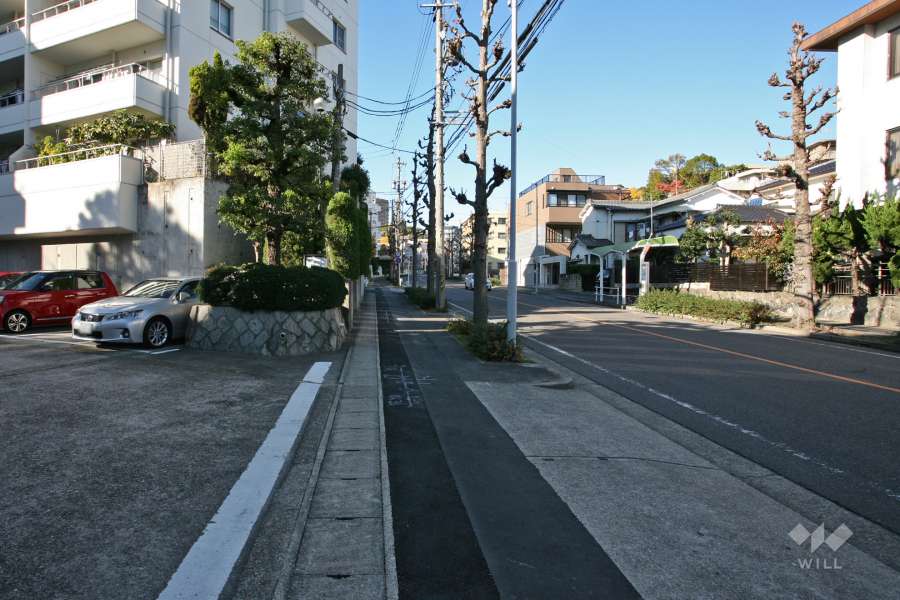 敷地北東側は県道220号に面しています。