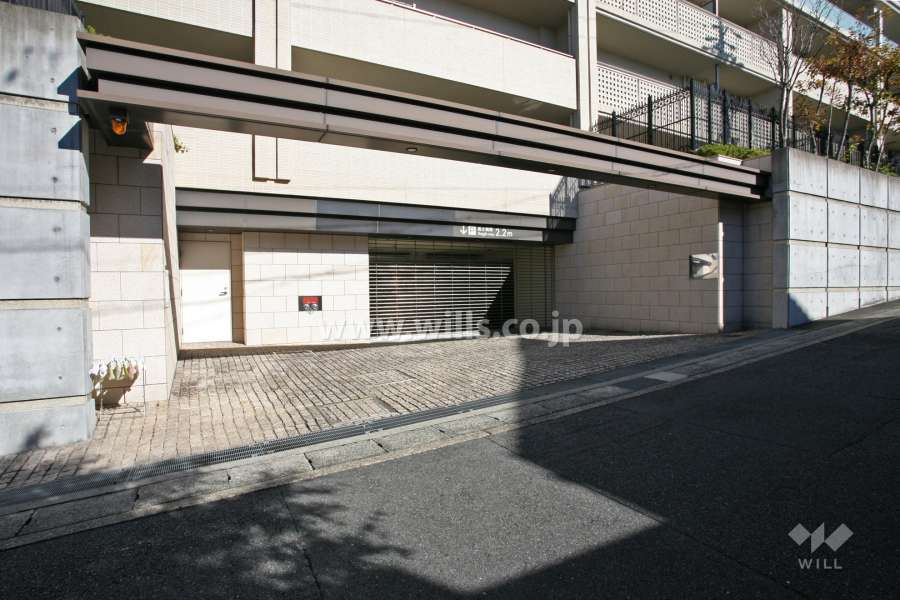 駐車場入り口(シャッター付き)