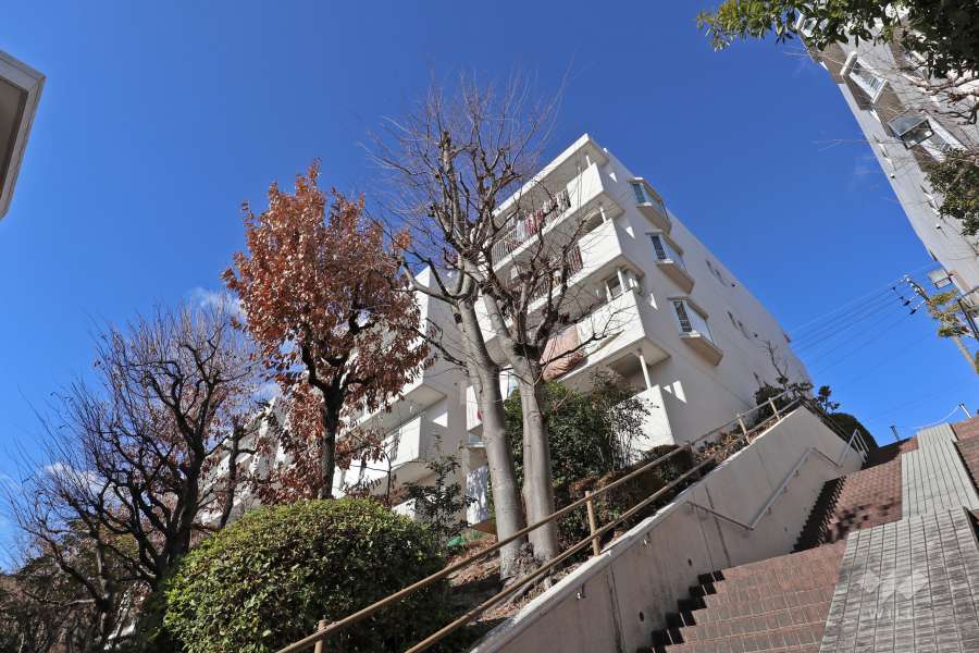 サニーヒル表山8号棟の外観（南側から）