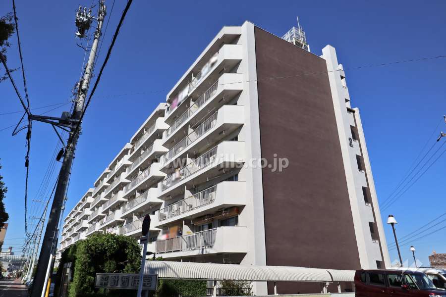 平針西住宅2号棟の外観（南東側から)