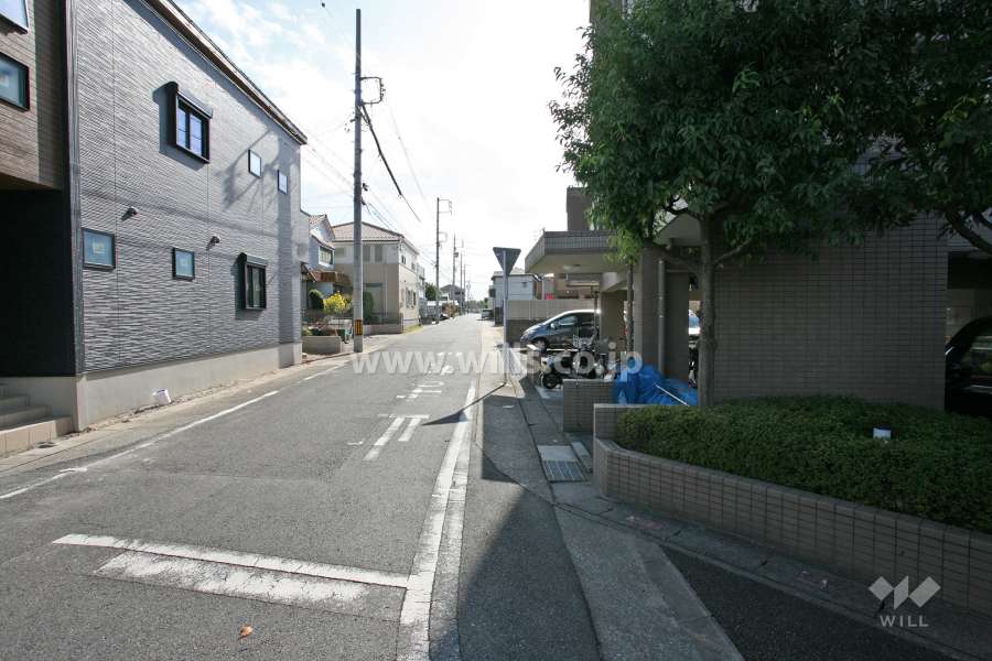 敷地東側の前面道路