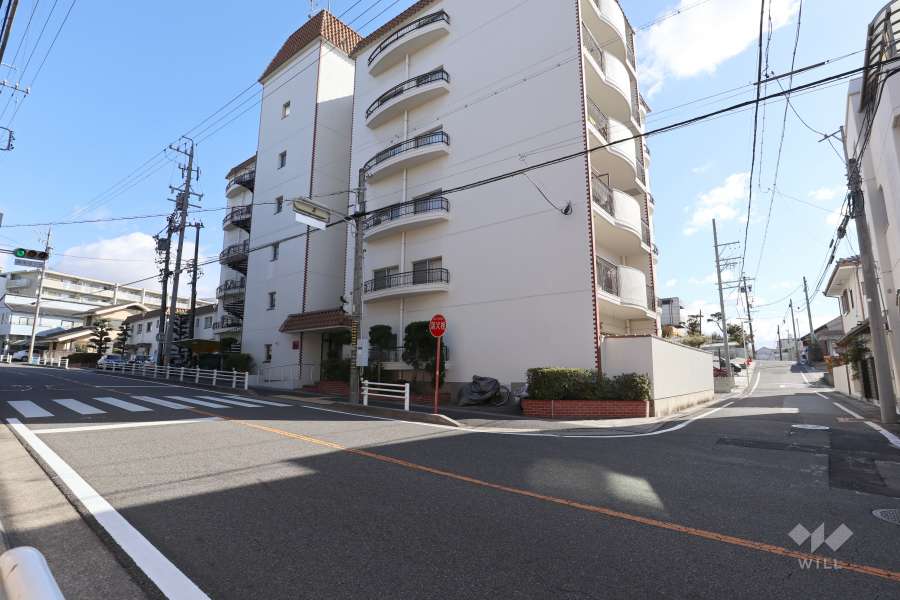 敷地北西側と南西側の前面道路（北西側から）
