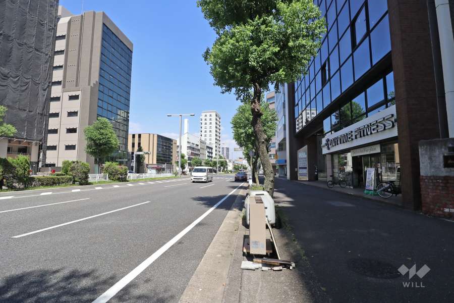 敷地北側の前面道路（西方向から）