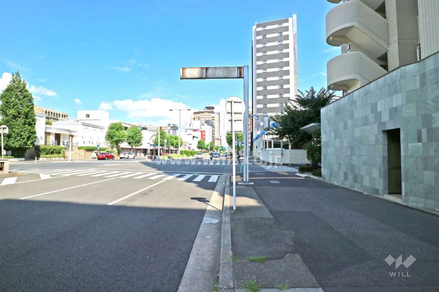 敷地北側の前面道路