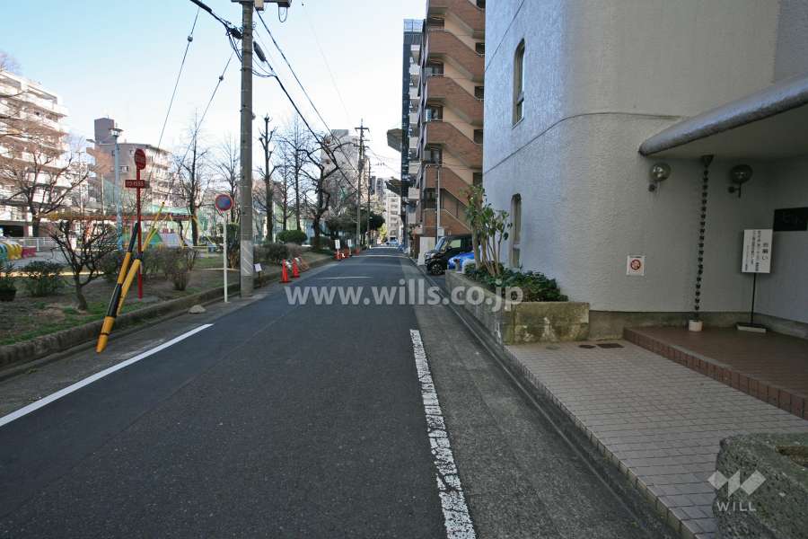 敷地北側の前面道路