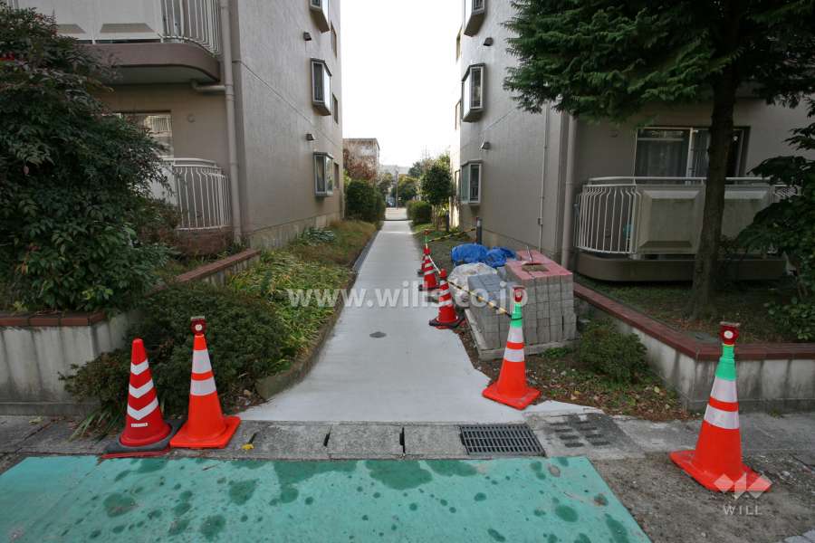 敷地西側の通路