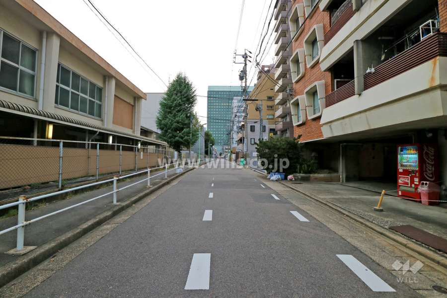 敷地南側の前面道路（東側から）