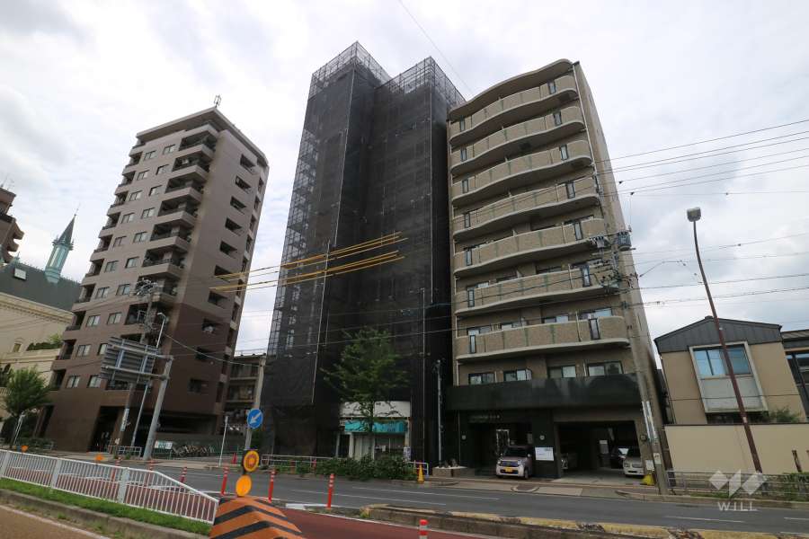 セーエーマンションの外観（南棟側から）※2019年7月現在大規模修繕工事中