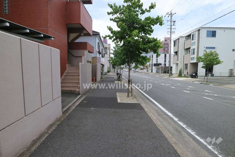 敷地北側の前面道路（東側から）