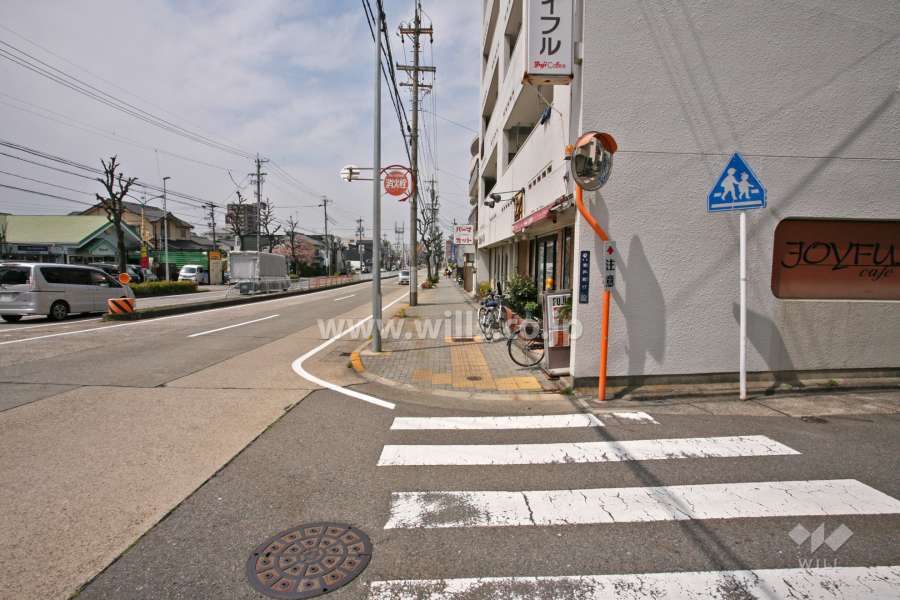敷地南側の前面道路(東側から)