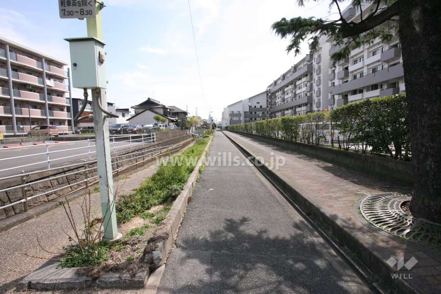 敷地北側の前面道路
