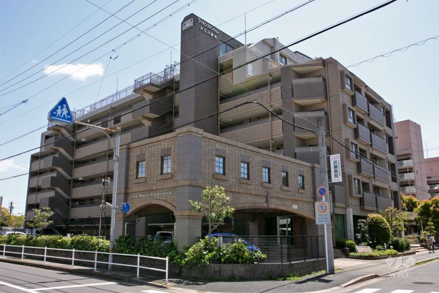 ライオンズマンション大江川緑地の外観(北西側から)