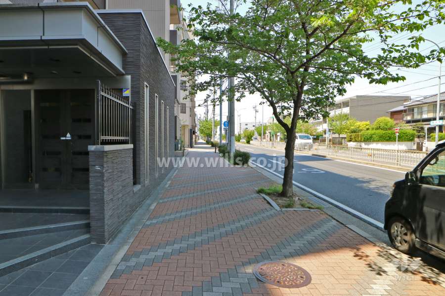 敷地北側の前面道路(東側から)