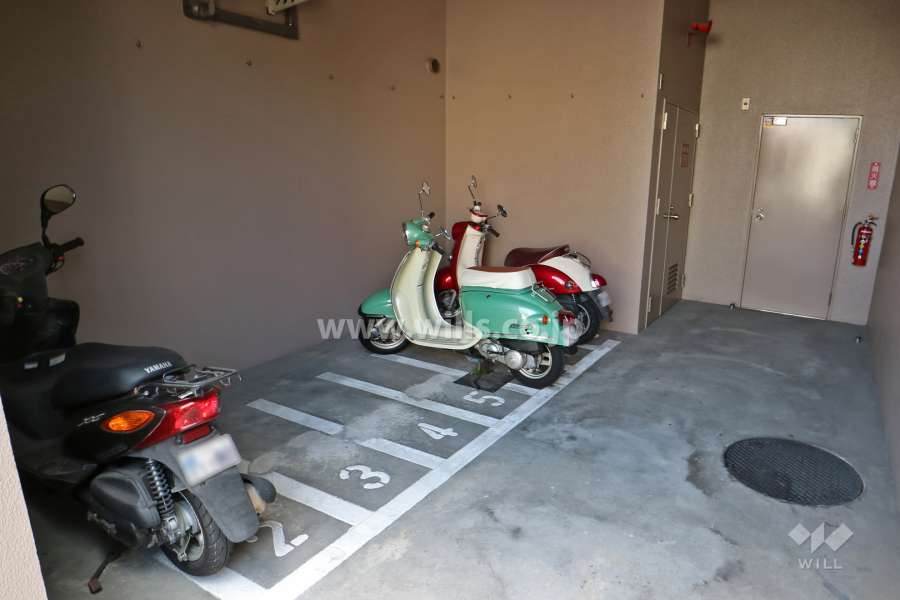駐輪場とバイク置き場