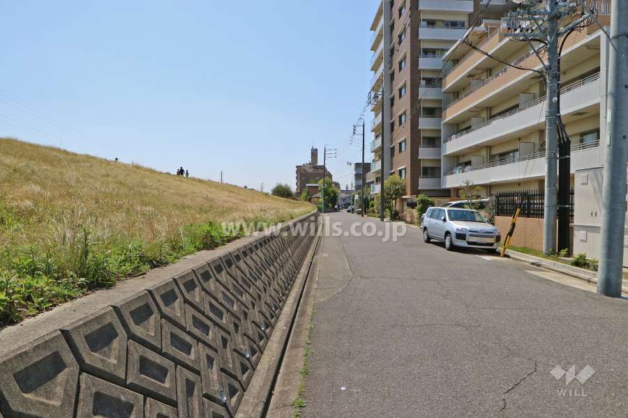 敷地東側の前面道路