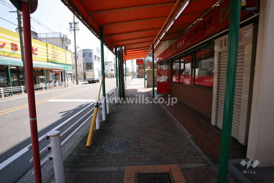 敷地東側の前面道路。