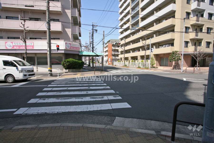 敷地南側の前面道路（東側から）