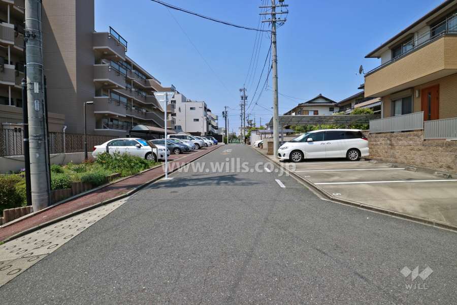 敷地北側の前面道路(東側から)