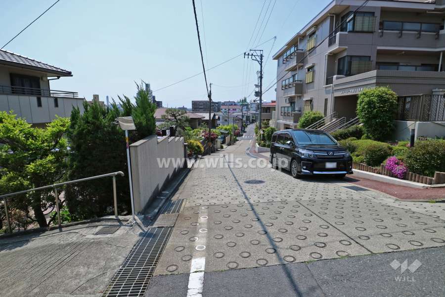 敷地東側の前面道路(北側から)
