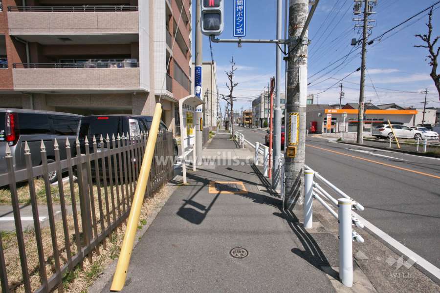 敷地東側の前面道路(南側から)
