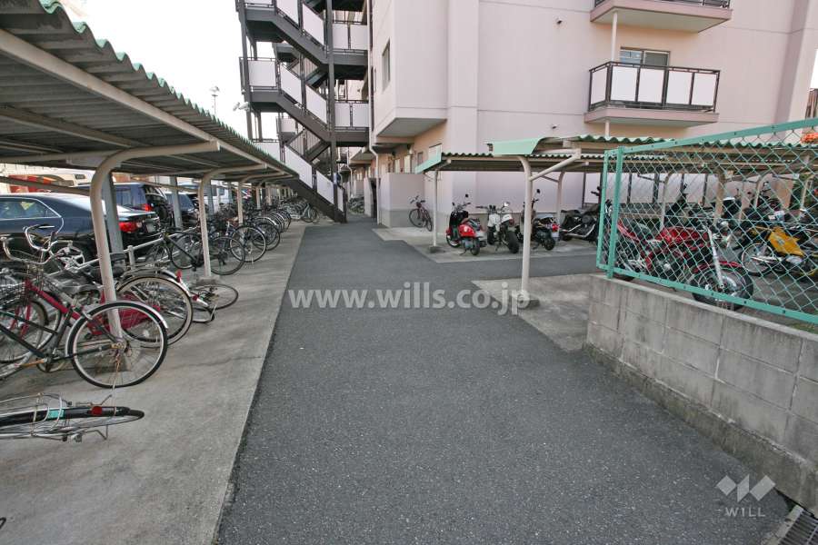 駐車場とバイク置き場