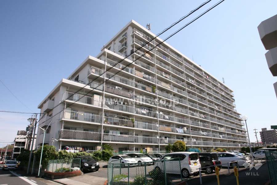 堀田サンハイツA棟の外観（南西側から）