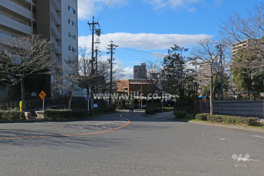 敷地北側の前面道路