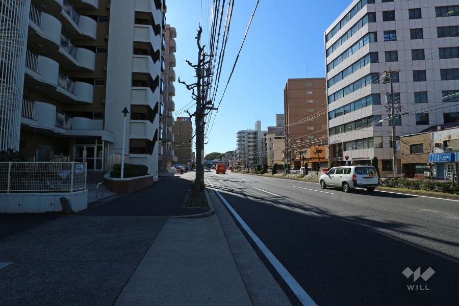 敷地南西側の前面道路