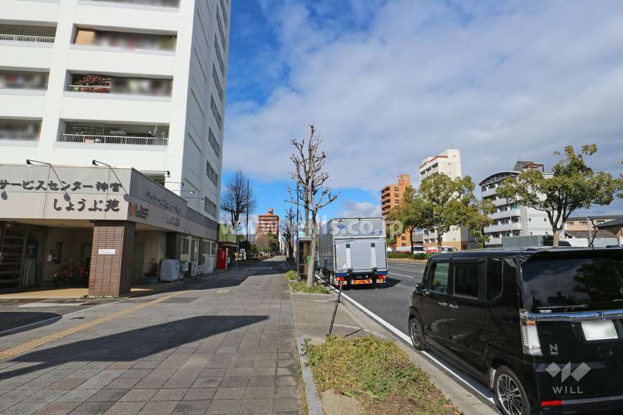 敷地北東側の前面道路