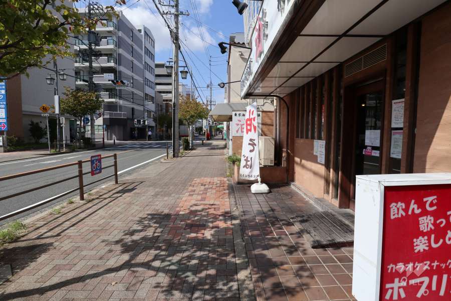 敷地南側の前面道路（東側から）