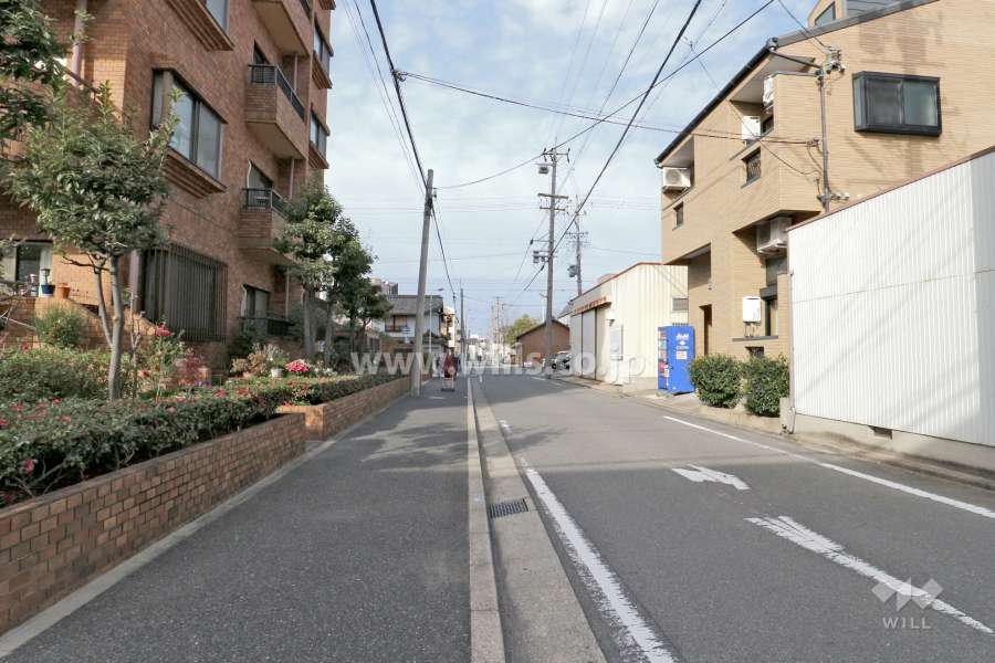 敷地東側の前面道路