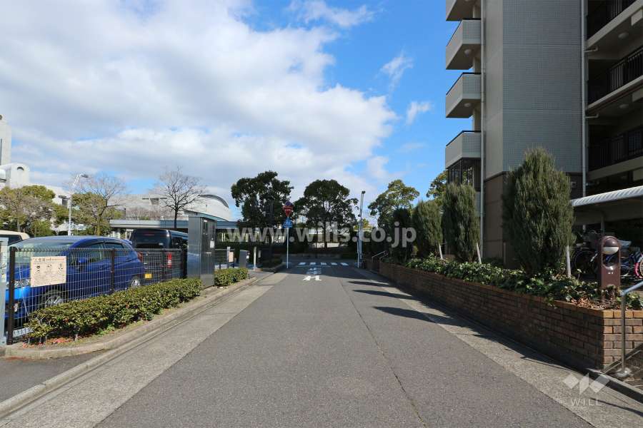 敷地北西側の前面道路