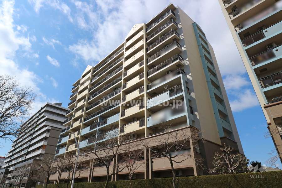 白鳥パークハイツ公園通り6号棟の外観（南東側から）