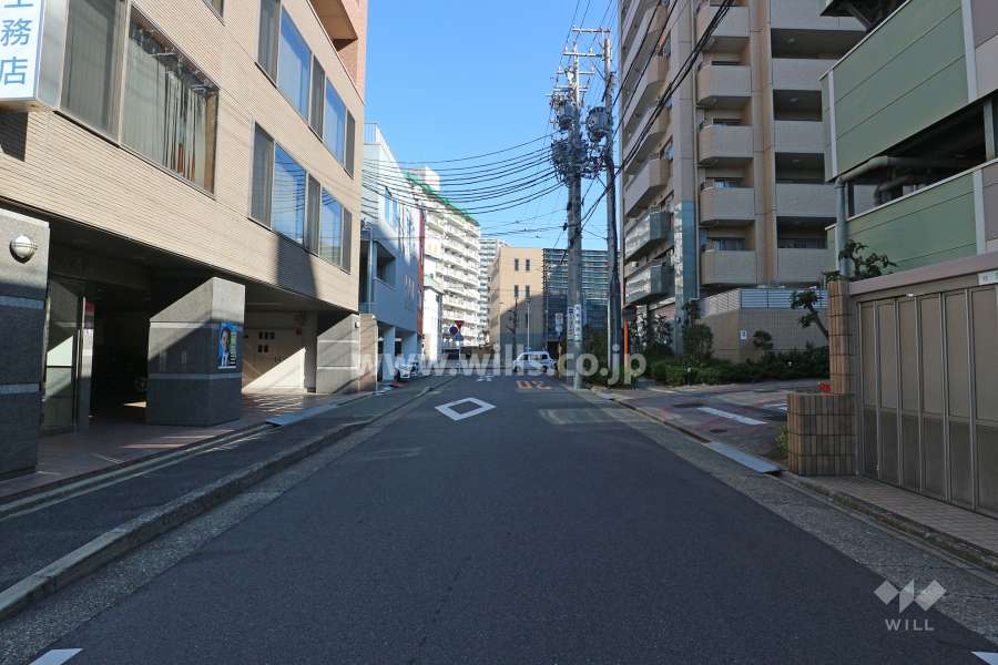 敷地北側の前面道路
