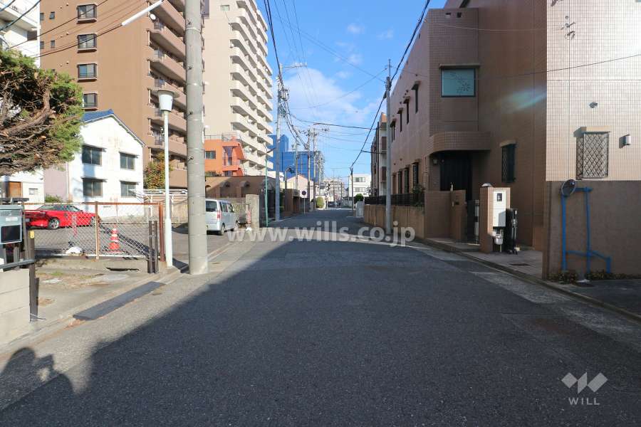 敷地南側の前面道路