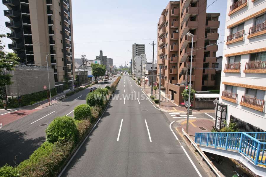 敷地東側は大津通に面しています。